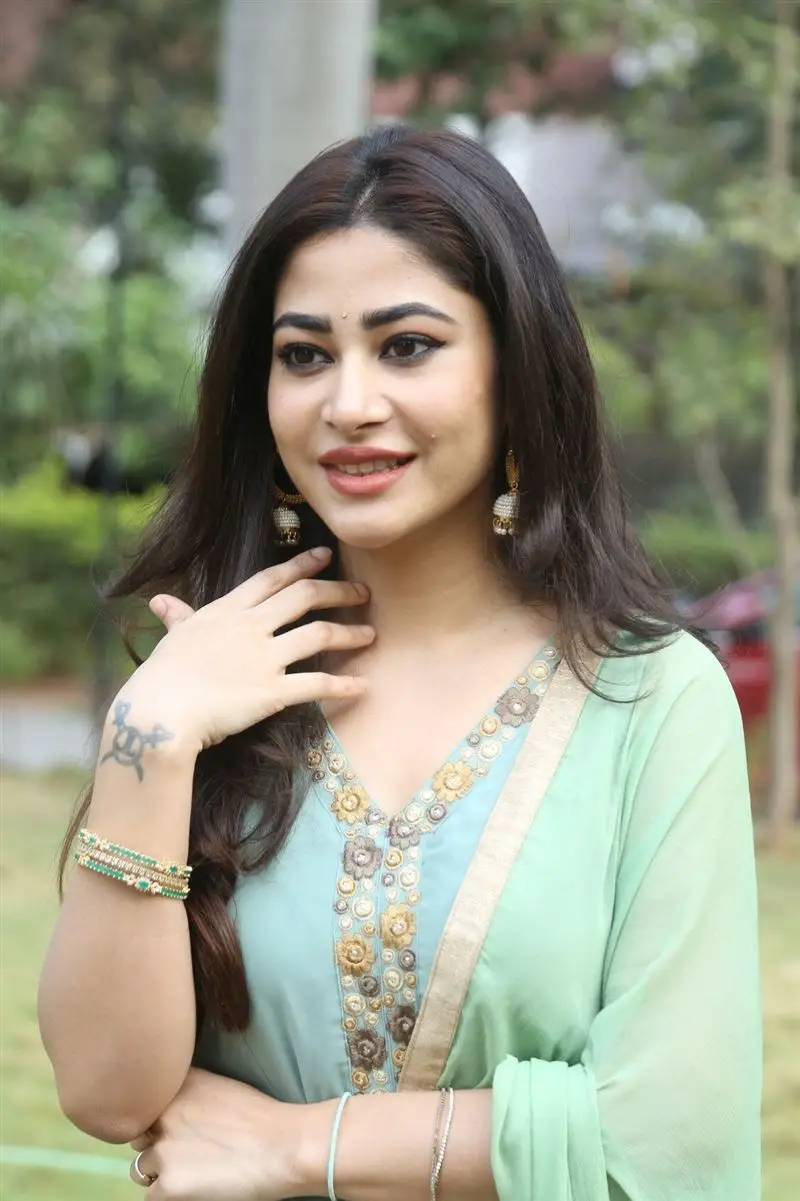 Telugu Girl Sonu Thakur In Sleeveless Green Gown